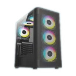 PC Power DX Mesh Mid Tower Black ATX Gaming Desktop Casing